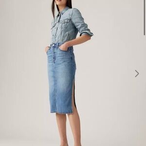 Levi's Side Slit Skirt - high-waisted - Size 28